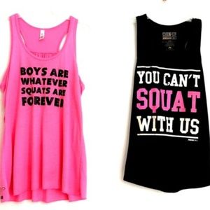 Bella Canvas Chin Up Tank Tops Pink Black Graphic